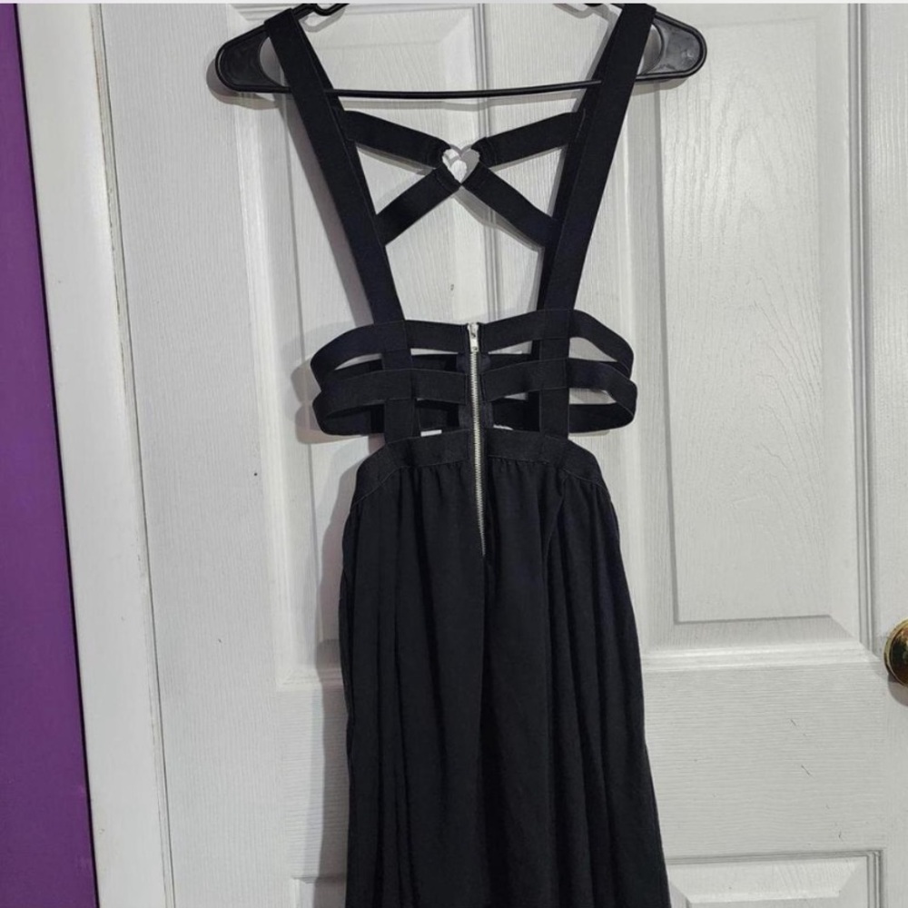 Black Strappy Back Maxi Dress